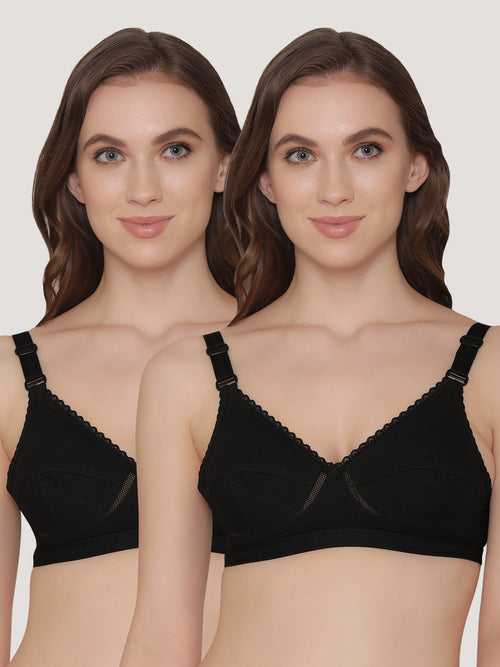 Kalyani Diksha Full Coverage Non Padded Double Layered Cups Everyday Bra | Pack of 2