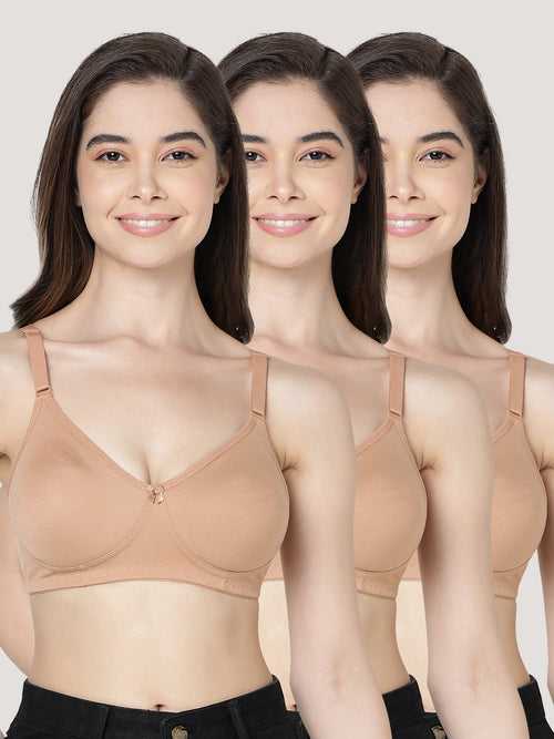Kalyani Evlyn Full Coverage Double Layered Cups Everyday Bra | Pack of 3