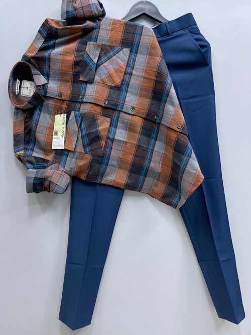 Checks Shirt With Trouser (Combo)