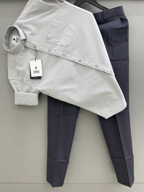 Cotton Oxford Shirt With Trouser (Combo)