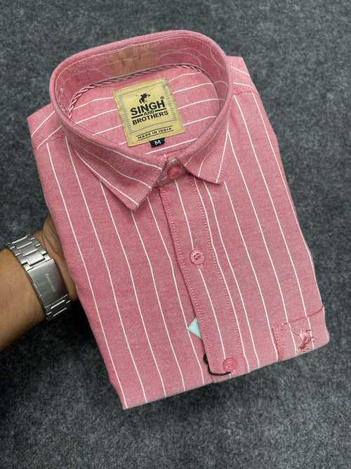 Oxford Strip Shirt (R.Pink)