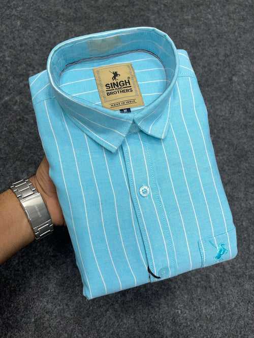 Oxford Strip Shirt (I.Blue)