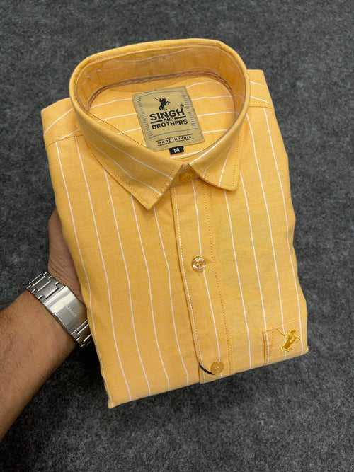 Oxford Strip Shirt (Orange)