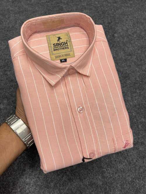Oxford Strip Shirt (L.Pink)