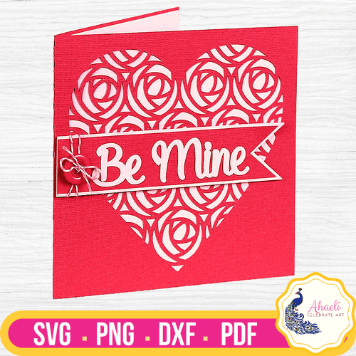 Be Mine Love Card Set: Digital Rose Collection