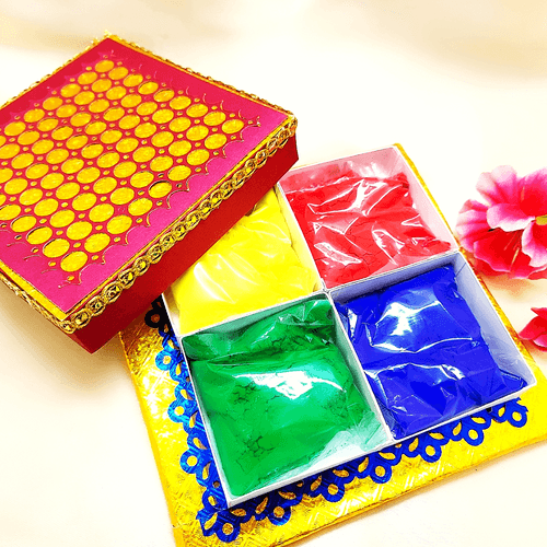 Holi Organic Colours - Pack of 4 colors (Gift Box)