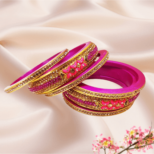 Lac Bangles - Magenta Majesty (Set of 6)