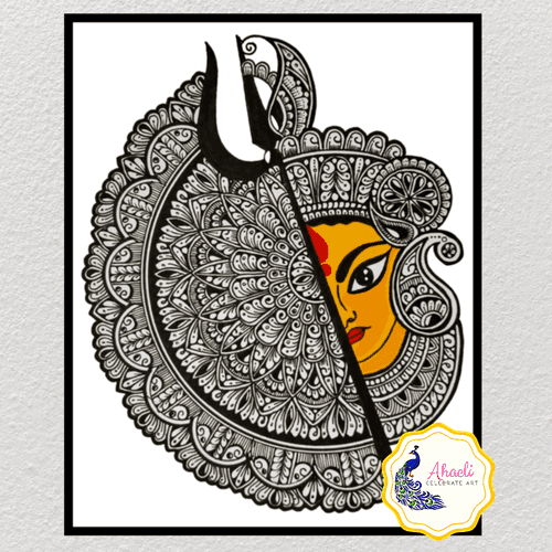 Paintings - Divine Durga (Mandala Art)