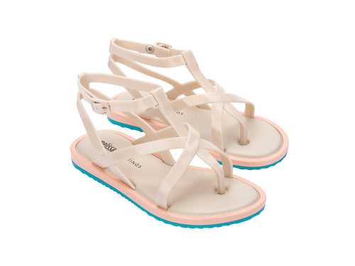 Melissa Cancun Salinas Ad Beige Flat Sandal