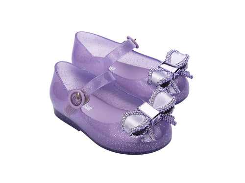 Mini Melissa Sweet Love Iv BB MetallIc Violet Sandals