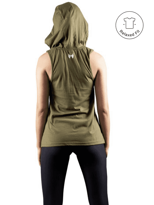 Skyria Ignite Deep Tank Hoodie - Cypress