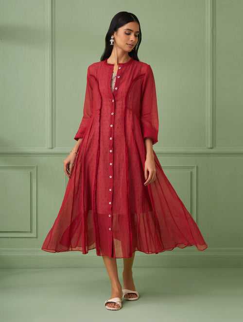 Red Jacket Dress Set