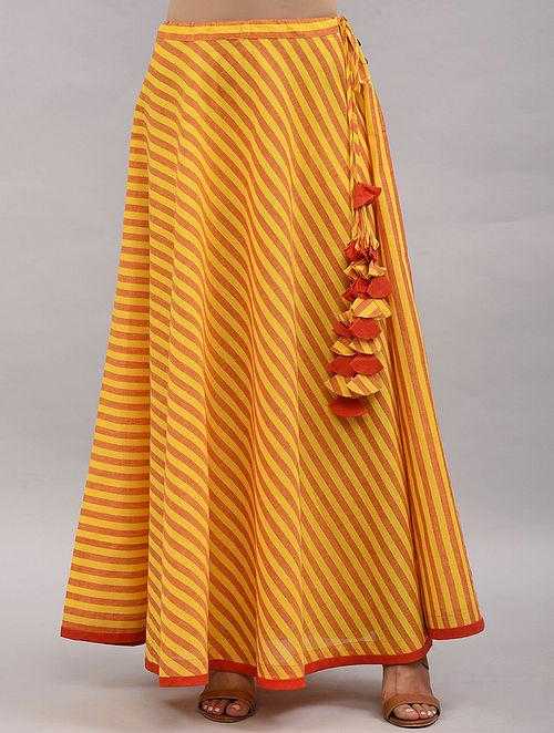 Yellow Orange Cotton Skirt