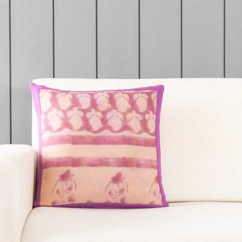 Handwoven Upcycled Purple & Lilac Wool Cushion Cover - 16x16