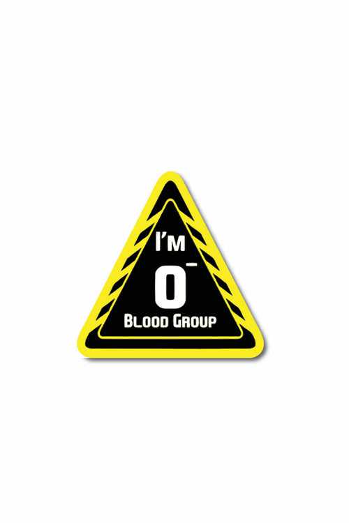 Blood Group Sticker: O-