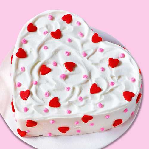 Heart Shape Cake with Frosting Cream