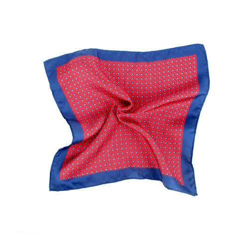 Floral Buzz Pocket Square, Red