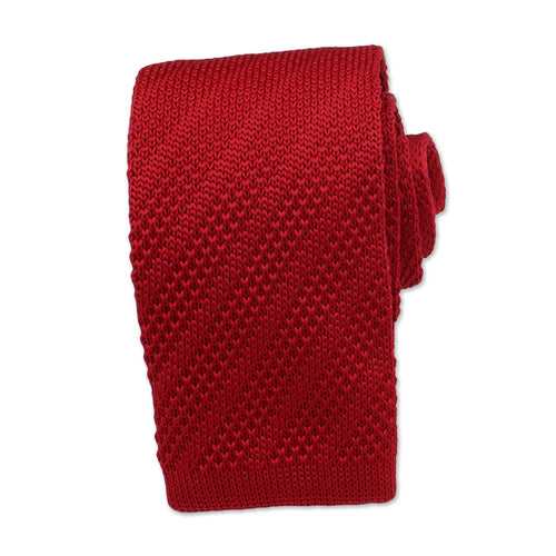 Knitted Neck Tie, Red