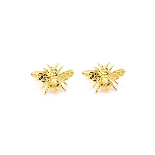 Honey Bee Cufflink Set, in Gold Plating