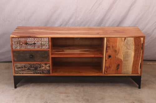 Antique Old Vintage Finish Multispace Wooden Handmade TV Stand