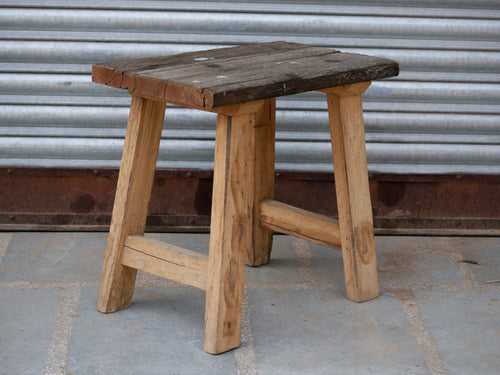 Unique Old Farmhouse Style Wooden Handmade Small End Table