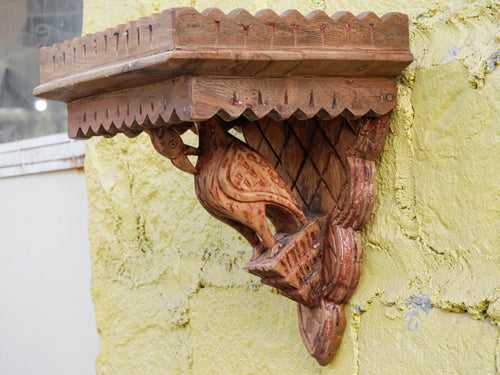 Old Antique Heritage Carved Handmade Wooden Door Bracket