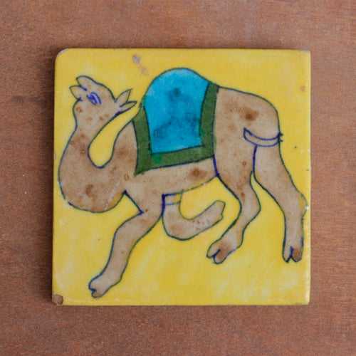 Classic Rich Dancing Camel Designed Square Ceramic Tile