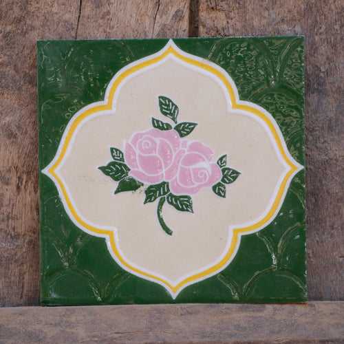 Southern Simple Flowere Designed Ceramic Square Tile
