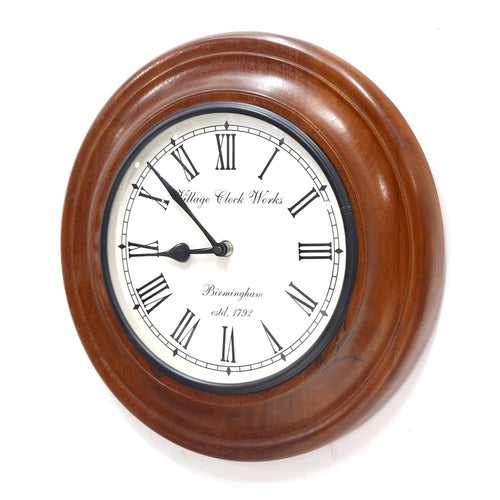 Wooden Colonial Design Clock (18 Inch Round (Dial : 12 Inch))