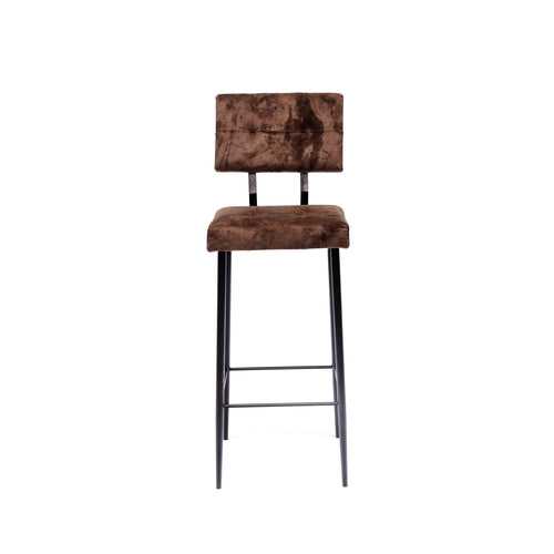Abstract Back Bar Chair (Plain Brown)