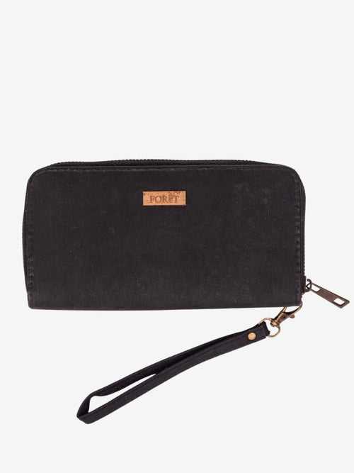 FOReT Cork Zipped Tilia Wristlet - Black