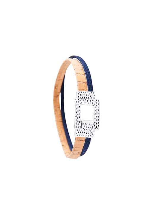 Blue Ripples Cork Bracelet