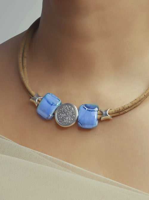 Cork Azure Seas Ceramic Necklace