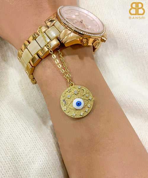 Golden Evil Eye watch charm