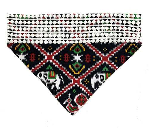 Traditional Patola Dog Bandana: Pet Bandana for Weddings and Diwali