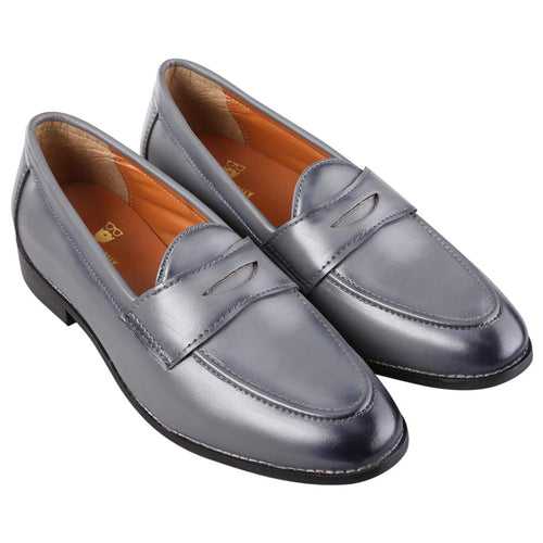 Siena Timeless Grey Classic Penny Loafers