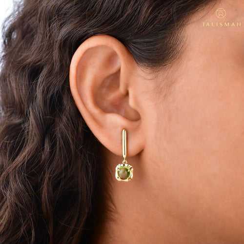 Round Sparkle Dangle Earrings