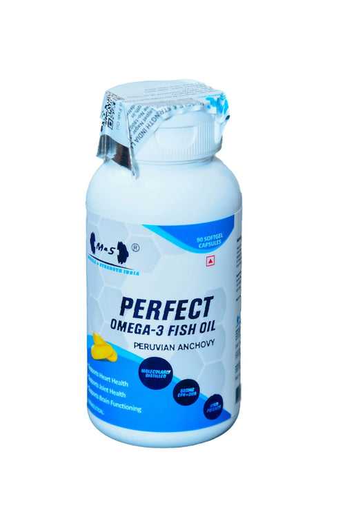 MUSCLE & STRENGTH INDIA PERFECT FISH OIL OMEGA 3 - 90 SOFTGELS