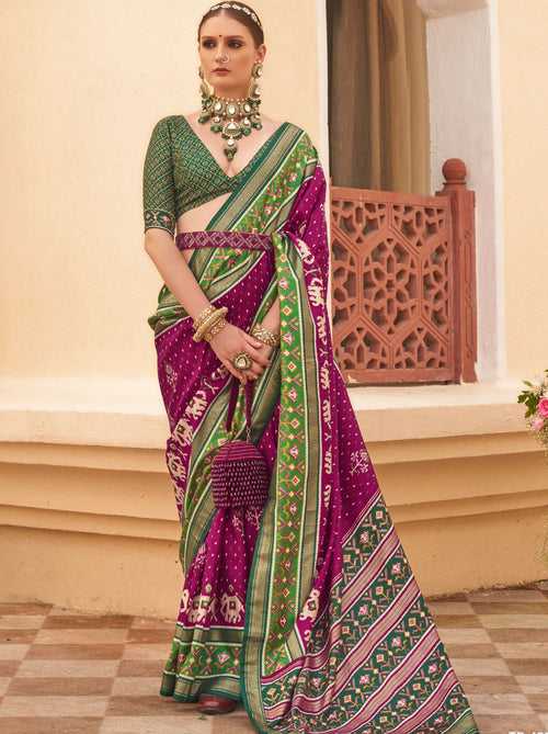 Lollipop Voilet-Purple Silk Blended Saree