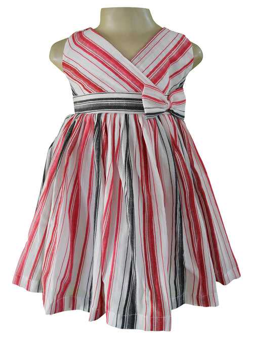 Faye Red & Black Striped Dress