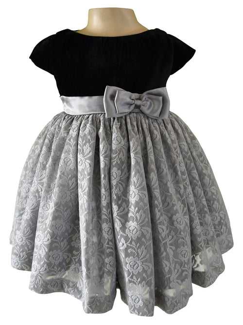 Faye Black & Grey Lace Dress