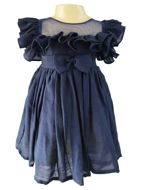Faye Blue Ruffle Dress