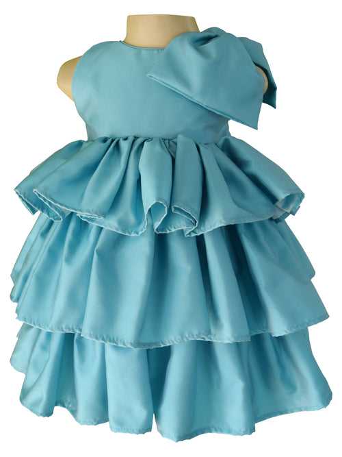 Faye Blue Tiered Dress