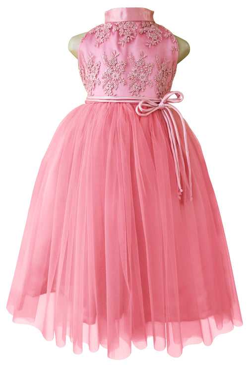 Faye Blush Embroidered Gown