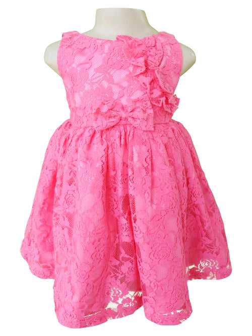 Faye Dark Pink Lace Dress