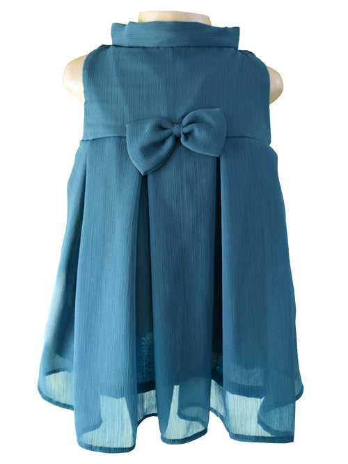 Faye Green Chiffon Pleated Dress