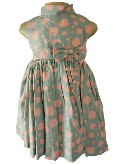 Faye Green & Pink Polka Dress