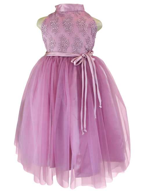 Faye Mauve Embroidered Gown