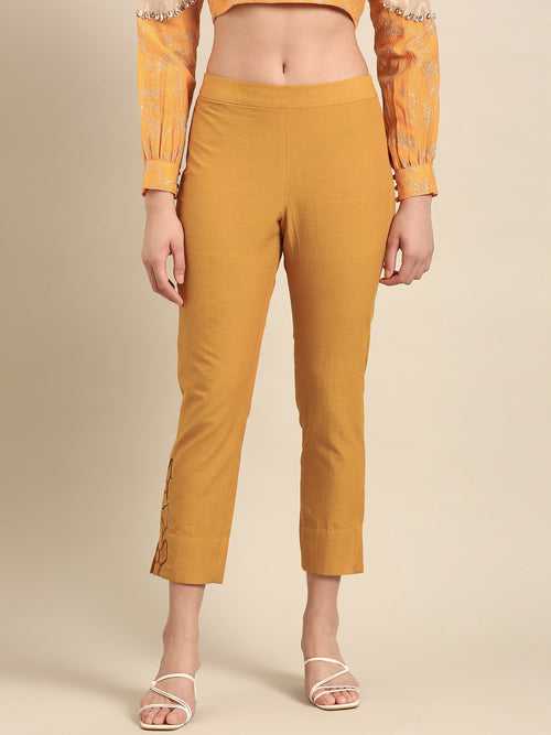 Yellow Malai Cotton Bottoms - ASP070