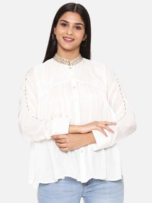 White Muslin Classic Shirt - ASST070